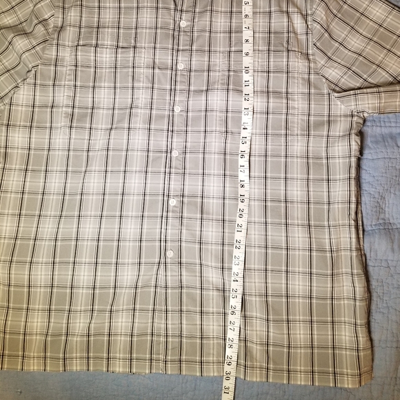 ScotteVest Docksider Shirt for Men Short Sleeve Plaid Button Down 7 Pockets - Picture 9 of 9